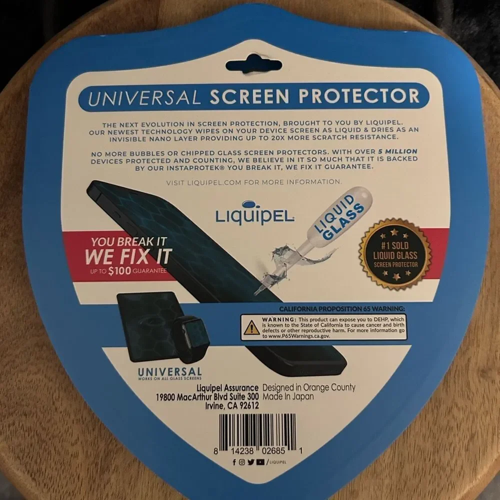 Liquipel Universal Liquid Glass Screen Protection Brand New